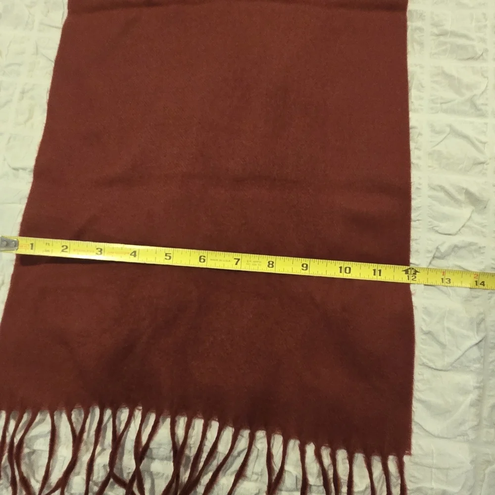🧣 Vintage Christian Dior Cashmaire Scarf – Burgundy – 52